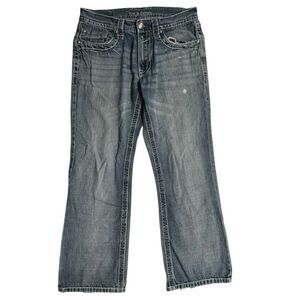 Axe & Crown Men's Slim Bootcut Jeans Size 34x32 Distressed Denim